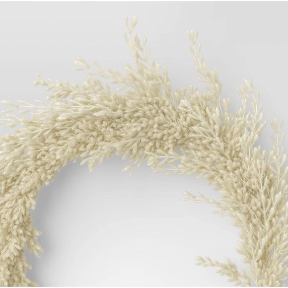 Ring Pampas Grass Botanical Wreath 22 inch - Threshold - New - Picture 3 of 7